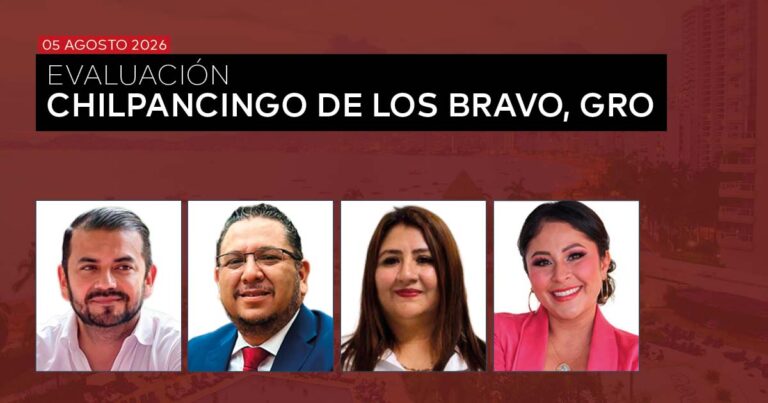 ELECCIONES 2027: PREFERENCIA DE ASPIRANTES A LA ALCALDÍA DE CHILPANCINGO DE LOS BRAVO, GUERRERO – JULIO 2026